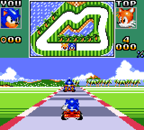 Sonic Drift 2 - Game Gear game screenshot (1995) by Sega
